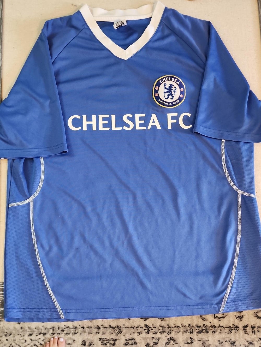Chelsea FC Blue Soccer Jersey with White Trim
